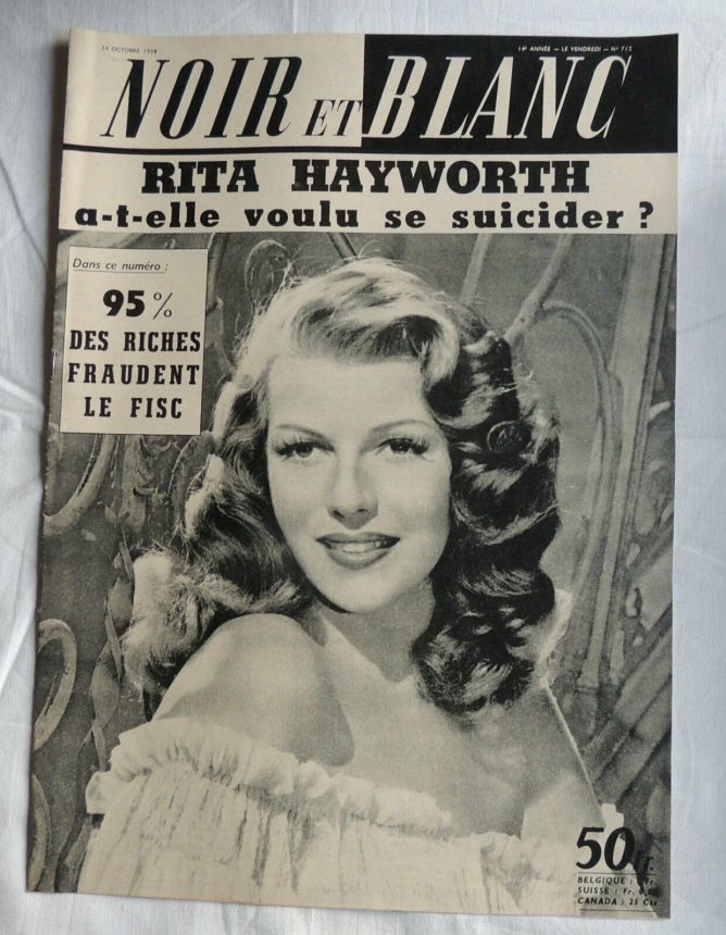 NOIR ET BLANC magazine side cover Issue 712 24 October 1958
