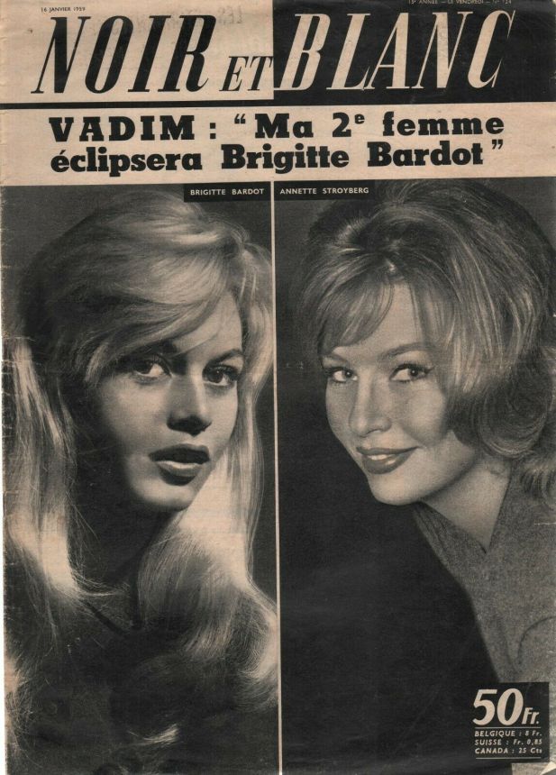 NOIR ET BLANC magazine side cover Issue 724 16 January 1959