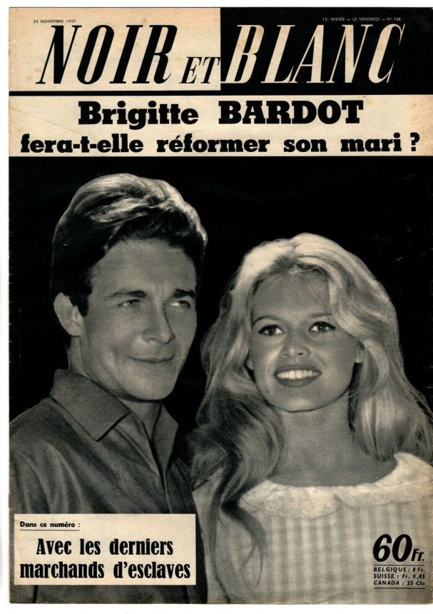 NOIR ET BLANC magazine side cover Issue 768 20 November 1959