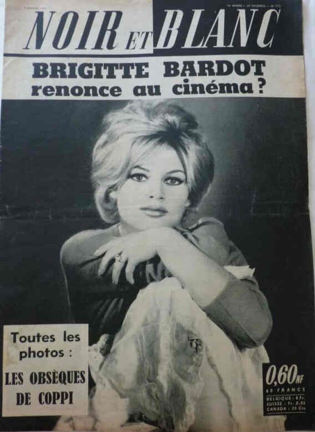 NOIR ET BLANC magazine side cover Issue 775 8 January 1960