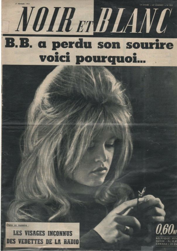 NOIR ET BLANC magazine side cover Issue 833 17 February 1961