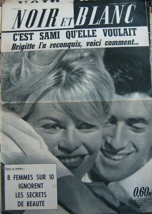 NOIR ET BLANC magazine side cover Issue 850 16 June 1961
