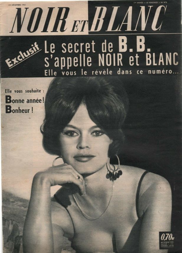 NOIR ET BLANC magazine side cover Issue 878 29 December 1961
