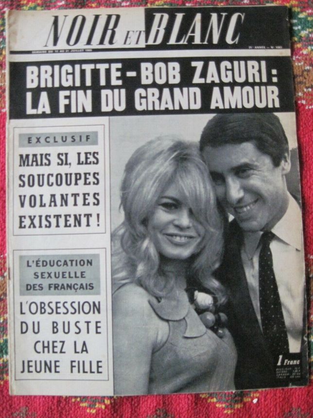 NOIR ET BLANC magazine side cover Issue 1063 15 July 1965