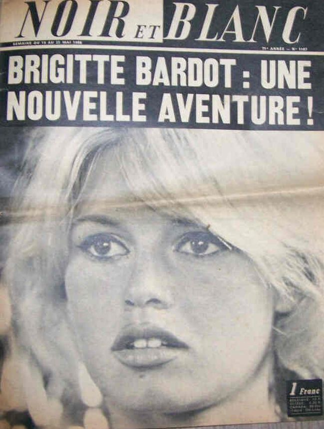 NOIR ET BLANC magazine side cover Issue 1107 19 May 1966