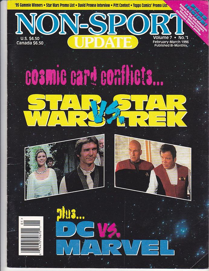 NON-SPORT UPDATE magazine side cover  Vol 7 # 1 February/March 1996
