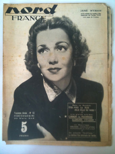 NORD FRANCE magazine side cover 30 March 1946