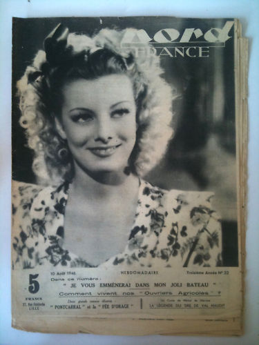 NORD FRANCE magazine side cover 10 August 1946