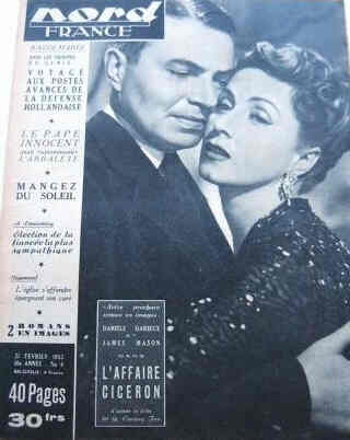 NORD FRANCE magazine side cover 21 February 1953
