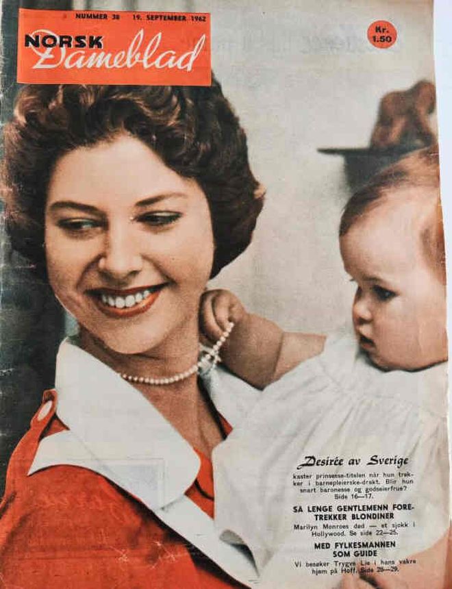 NORSK DAMEBLAD magazine side cover Issue 38 19 September 1962