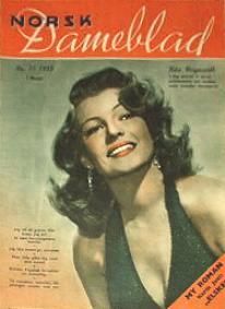NORSK DAMEBLAD magazine side cover Issue 11 March 1953