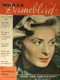 NORSK DAMEBLAD magazine side cover Issue 11 March 1954