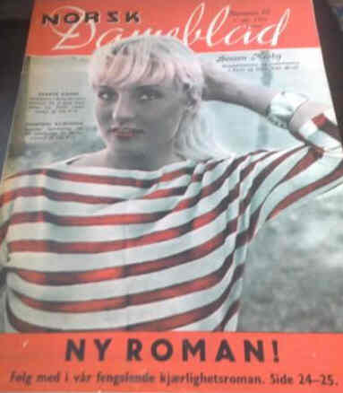 NORSK DAMEBLAD magazine side cover Issue 20 July 1955