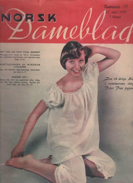 NORSK DAMEBLAD magazine side cover Issue 10 12 May 1956
