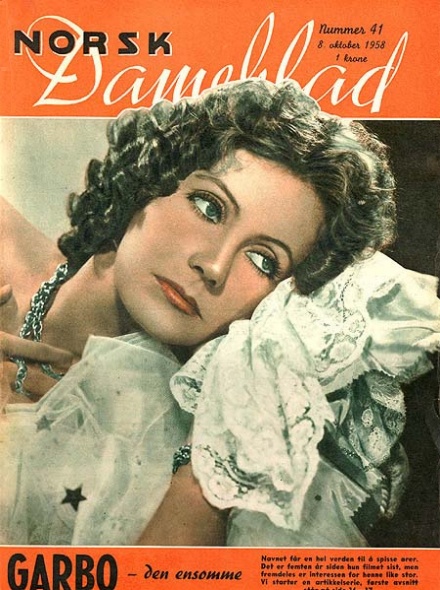 NORSK DAMEBLAD magazine side cover Issue 41 8 October 1958