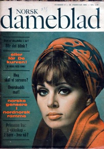NORSK DAMEBLAD magazine side cover Issue 9 26 February 1964