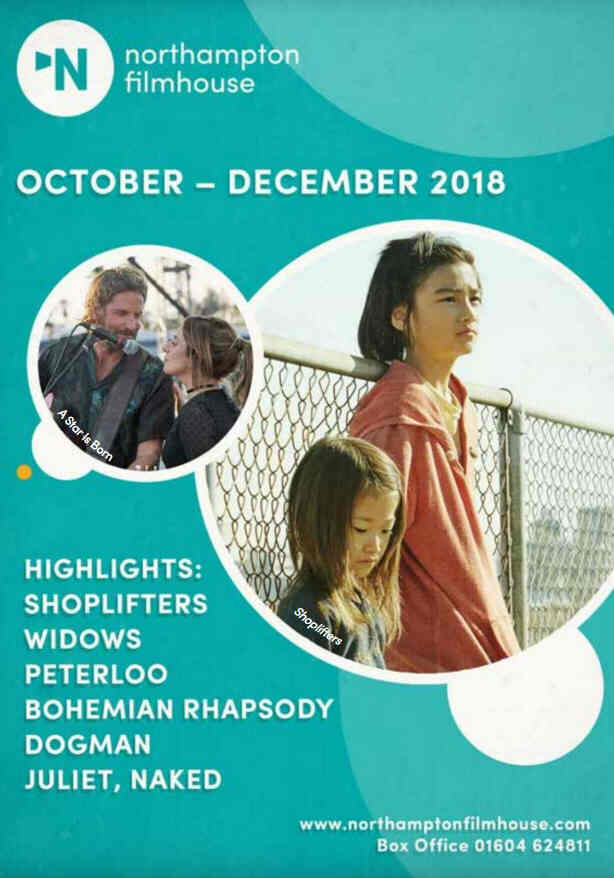 NORTHAMPTON FILMHOUSE magazine side cover October/December 2018