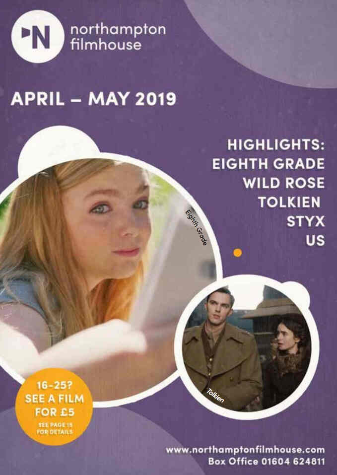 NORTHAMPTON FILMHOUSE magazine side cover  April/May 2019