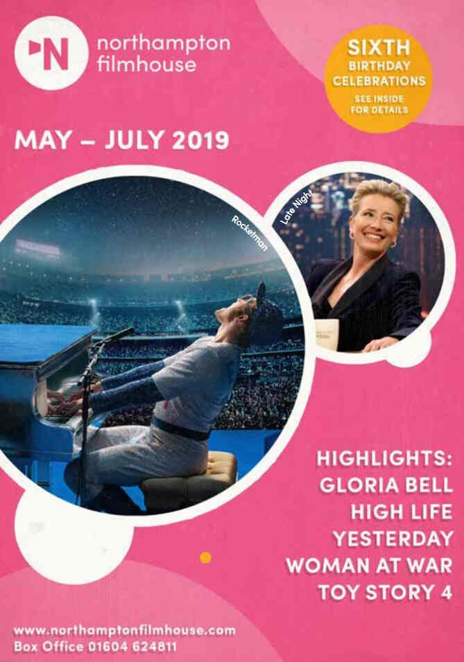 NORTHAMPTON FILMHOUSE magazine side cover  May/July 2019