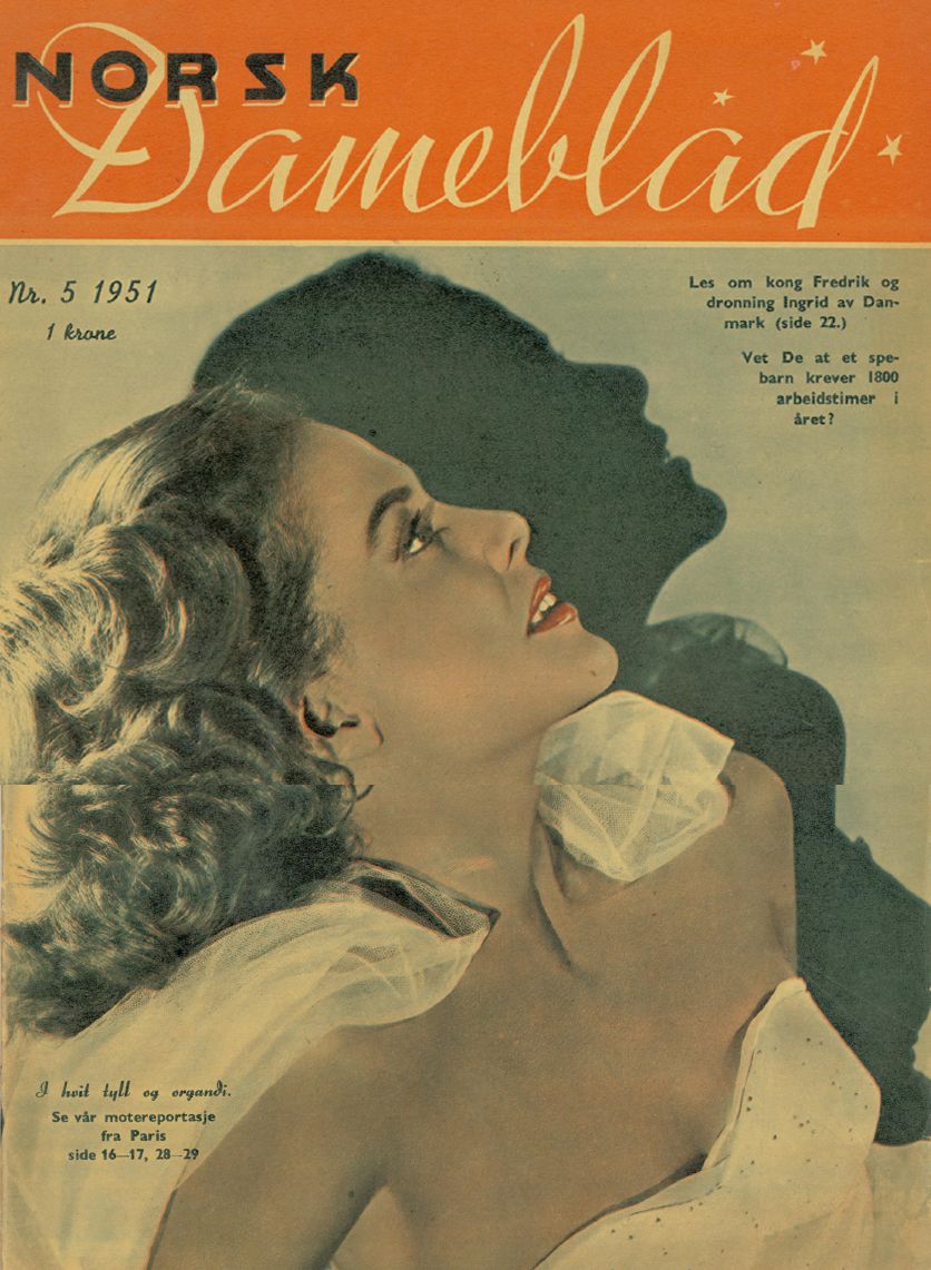 NORSK DAMEBLAD magazine side cover Issue 5   1951