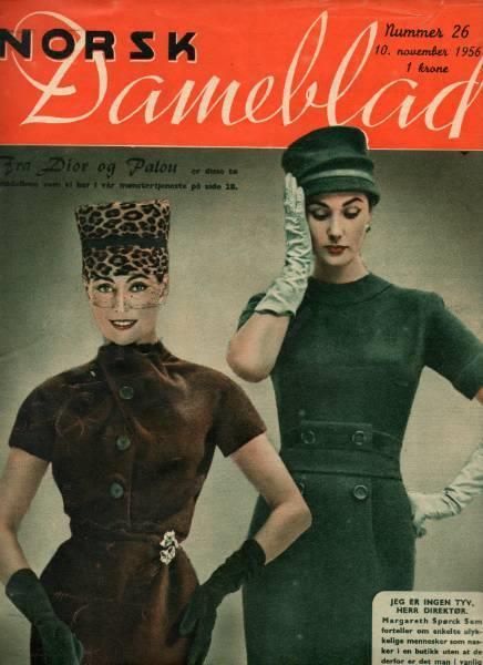 NORSK DAMEBLAD magazine side cover Issue 26 10 November 1956