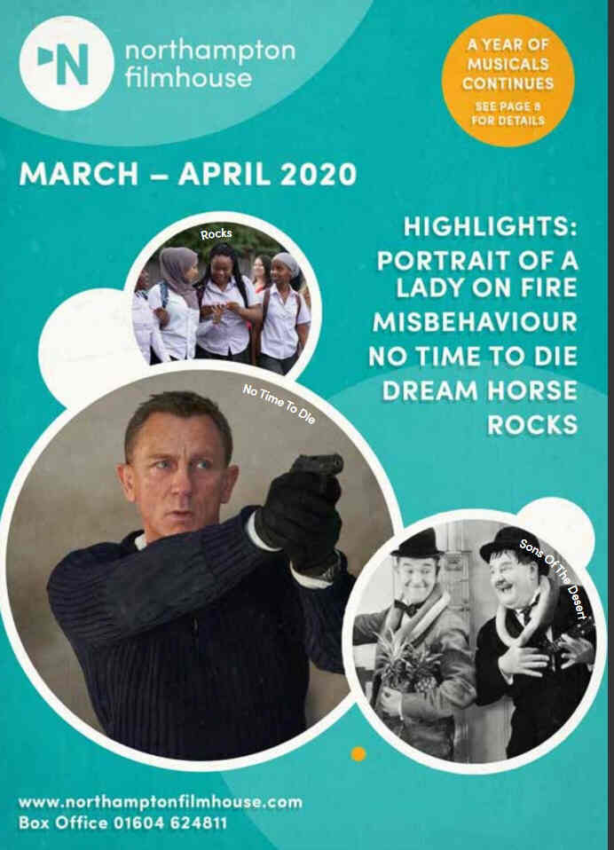 NORTHAMPTON FILMHOUSE magazine side cover  March/April 2020