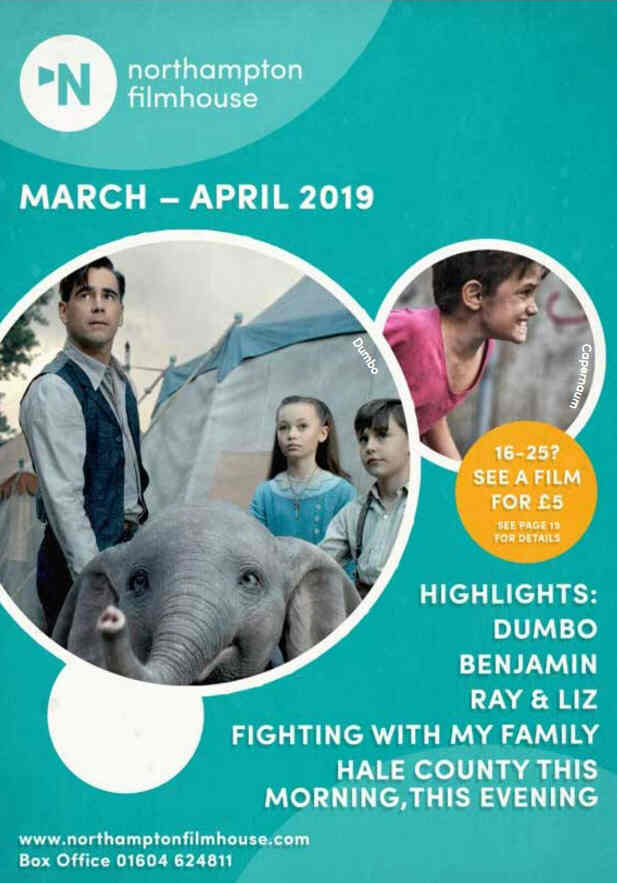 NORTHAMPTON FILMHOUSE magazine side cover  March/April 2019