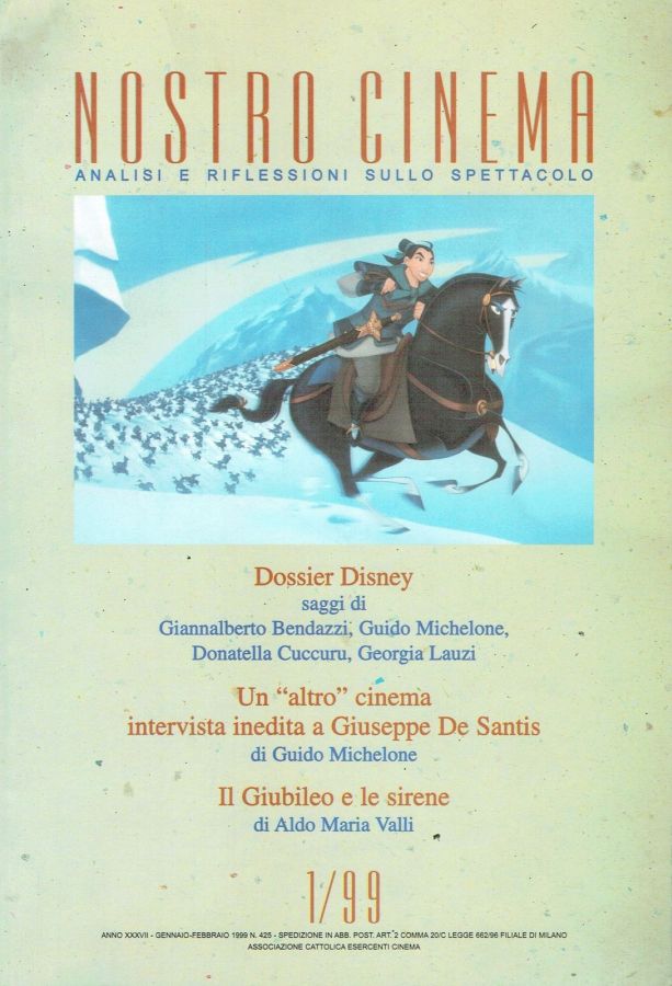 NOSTRO CINEMA magazine side cover Issue 425  January/February 1999