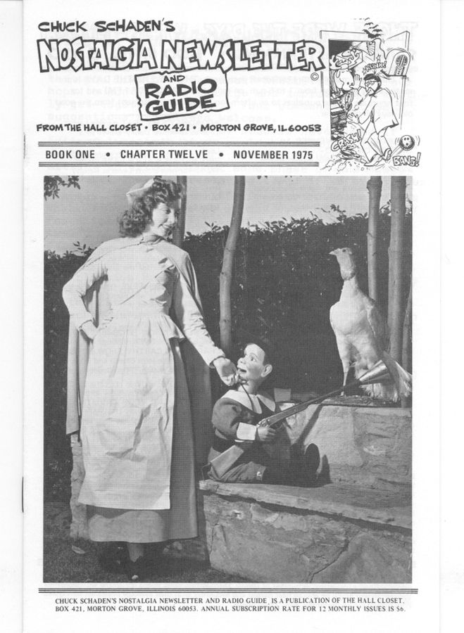 NOSTALGIA DIGEST magazine side cover Issue 12 November 1975