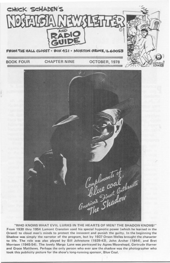 NOSTALGIA DIGEST magazine side cover October 1978