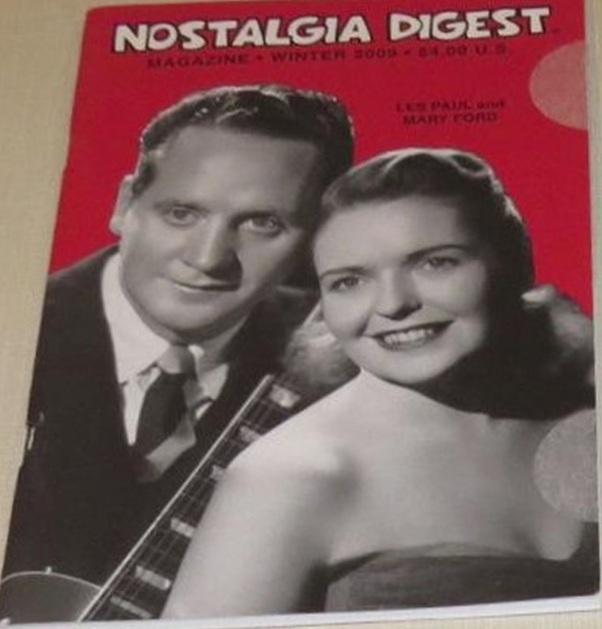 NOSTALGIA DIGEST magazine side cover Winter 2009