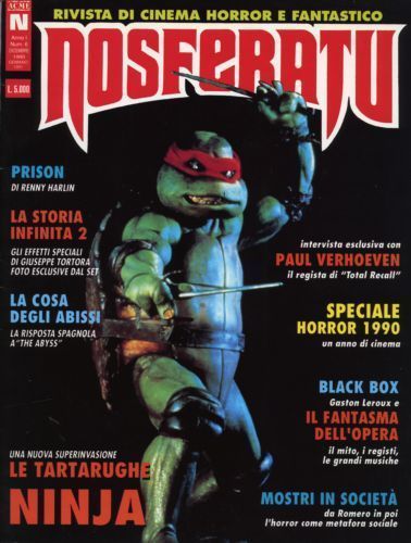 NOSFERATU (It) magazine side cover Issue 6 December 1990
