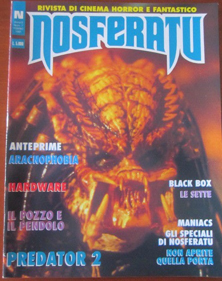 NOSFERATU (It) magazine side cover Issue 7 February 1991