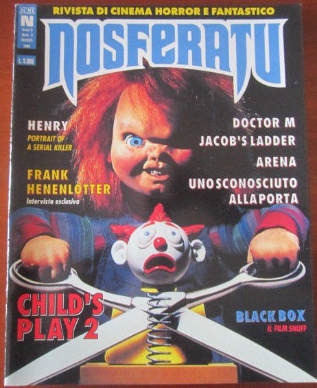 NOSFERATU (It) magazine side cover Issue 8 March 1991