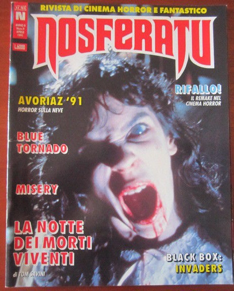 NOSFERATU (It) magazine side cover Issue 9 April 1991