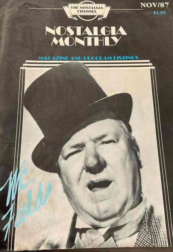 NOSTALGIA MONTHLY (CHANNEL) magazine side cover  November 1987