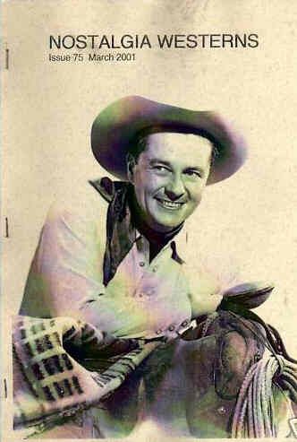NOSTALGIA WESTERNS magazine side cover Issue 75 March 2001