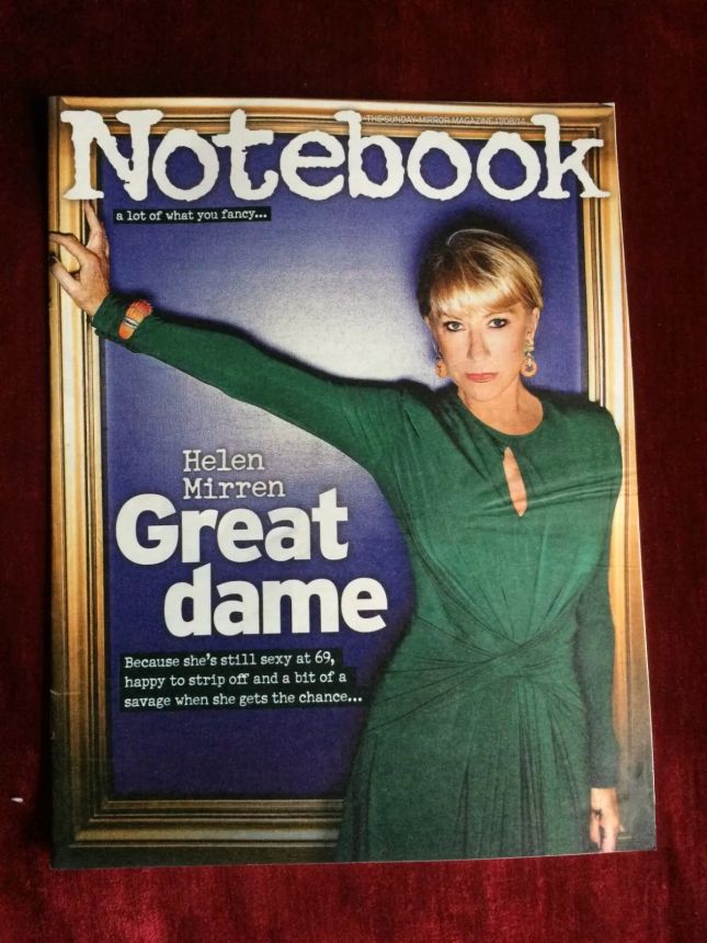 NOTEBOOK magazine side cover 17 August 2014