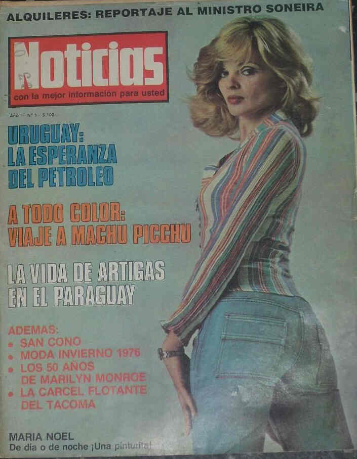 NOTICIAS magazine side cover Issue 1  1976