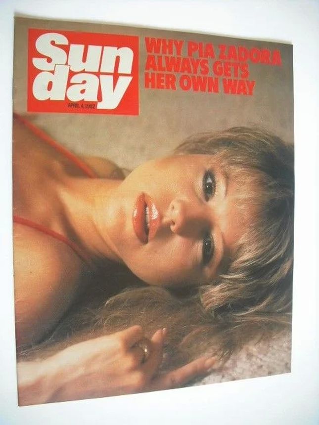 NEWS OF THE WORLD SUNDAY magazine side cover 4 April 1982