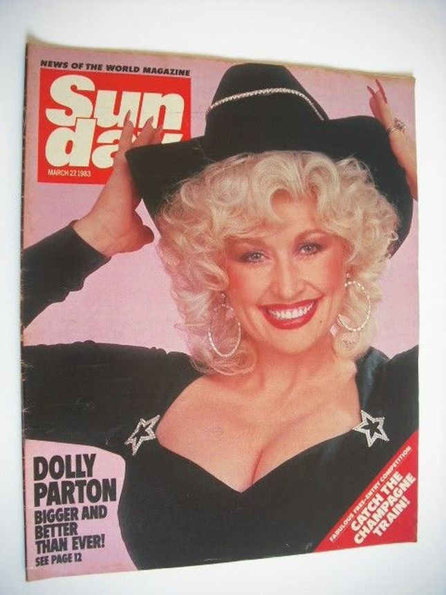 NEWS OF THE WORLD SUNDAY magazine side cover 27 March 1983