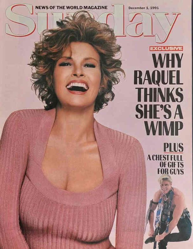 NEWS OF THE WORLD SUNDAY magazine side cover 1 December 1991