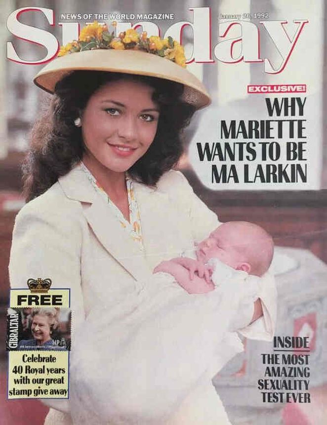 NEWS OF THE WORLD SUNDAY magazine side cover 26 January 1992