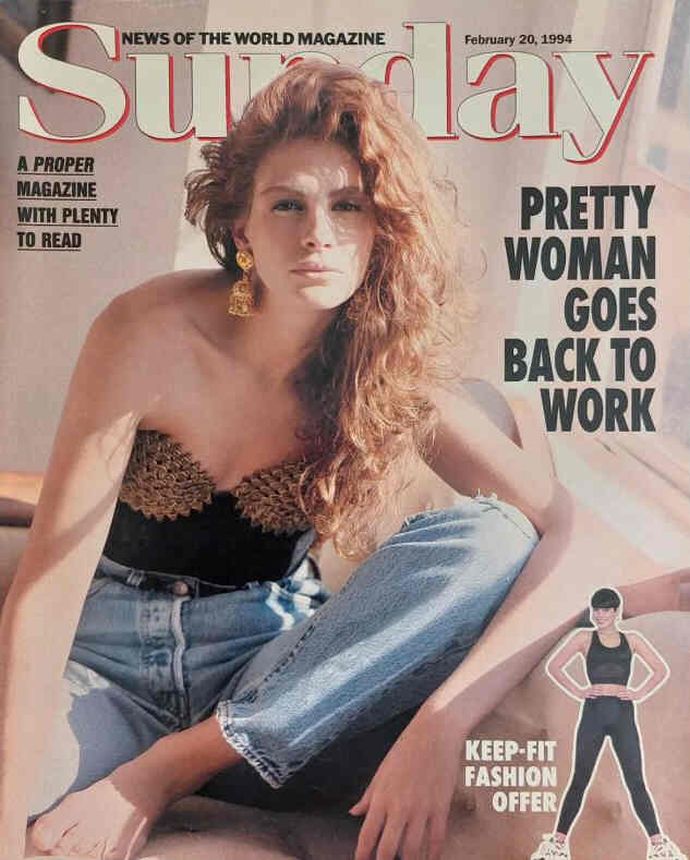 NEWS OF THE WORLD SUNDAY magazine side cover 20 February 1994
