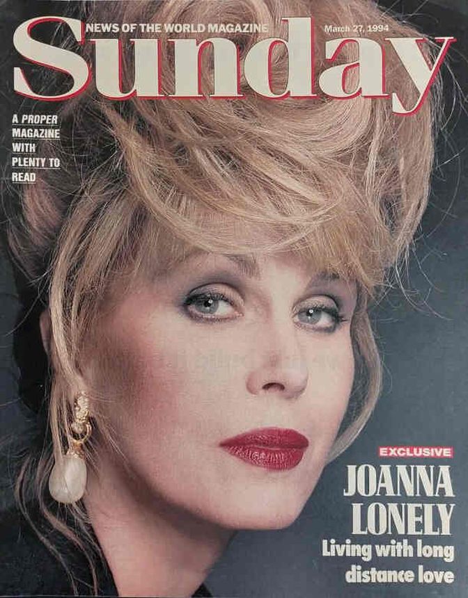 NEWS OF THE WORLD SUNDAY magazine side cover 27 March 1994