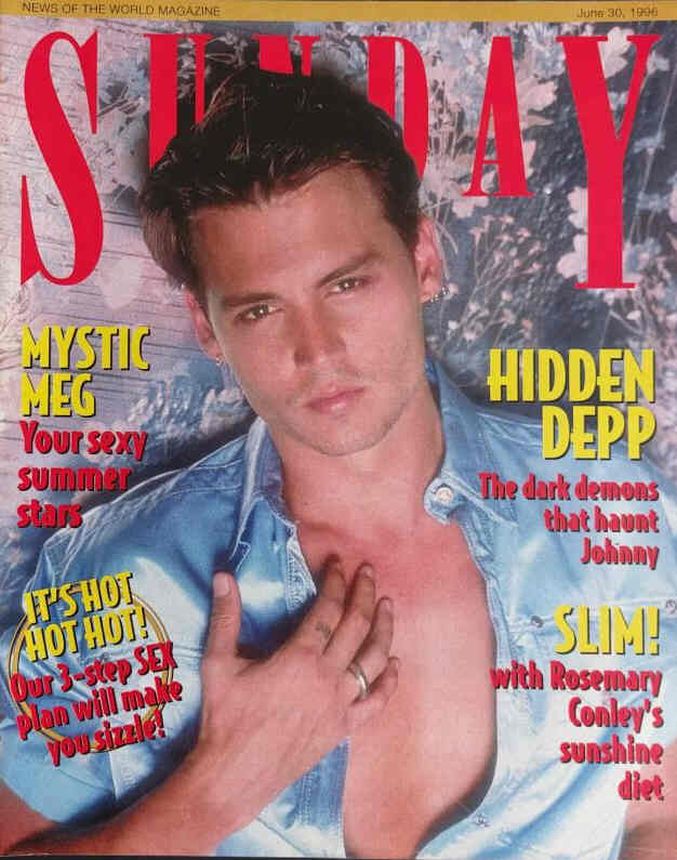NEWS OF THE WORLD SUNDAY magazine side cover 30 June 1996