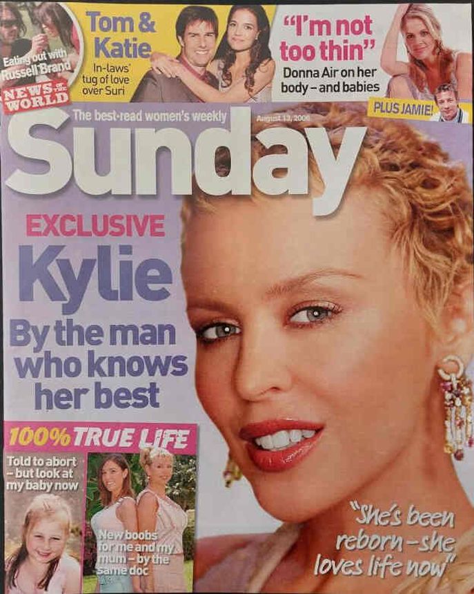 NEWS OF THE WORLD SUNDAY magazine side cover 13 August 2006