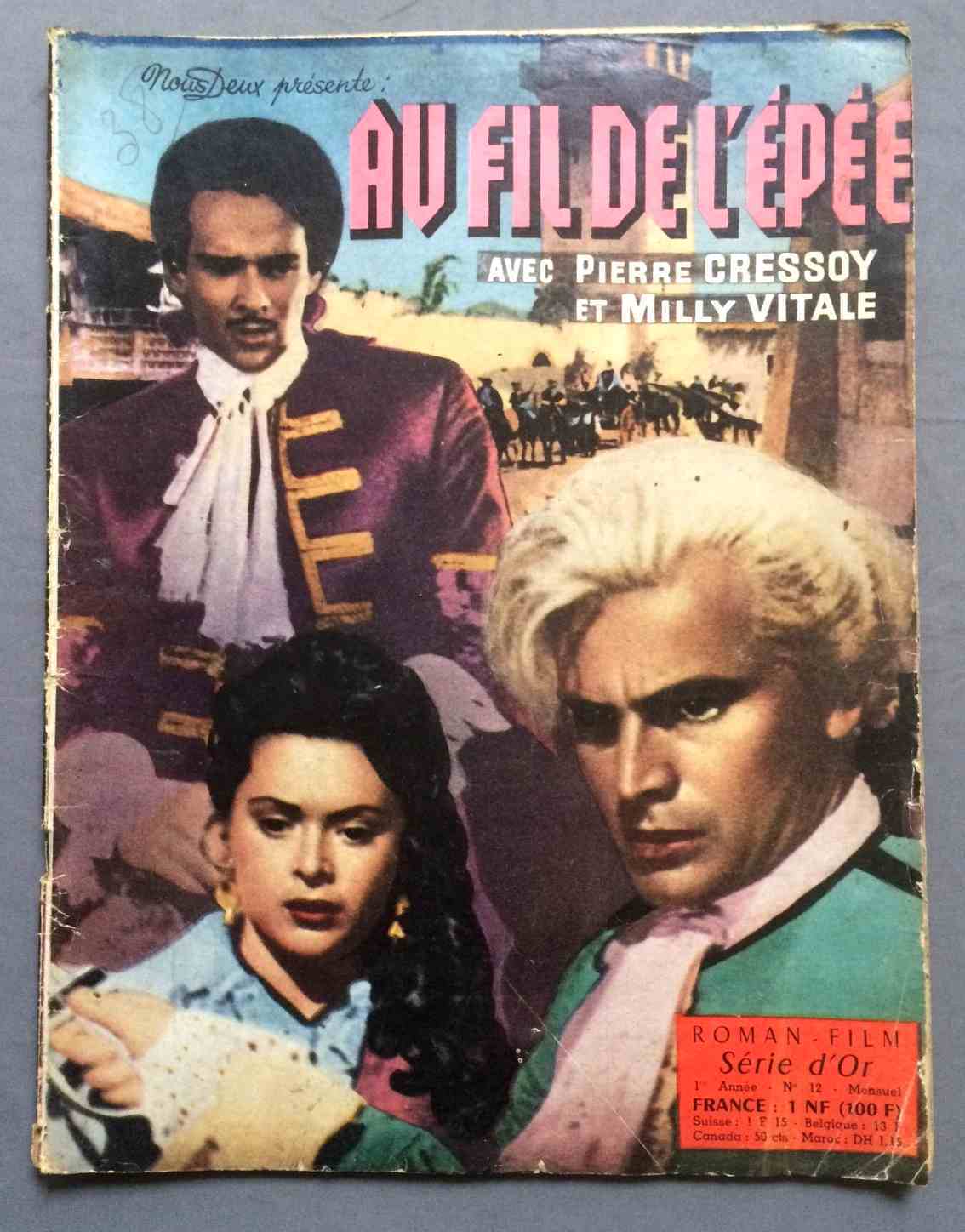 NOUS DEUX FILM magazine side cover Issue 12  1956