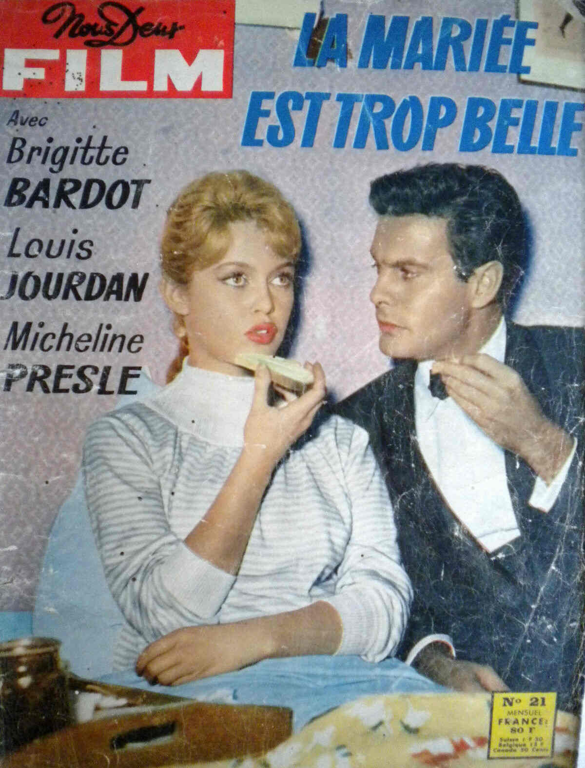 NOUS DEUX FILM magazine cover Issue 21  1957