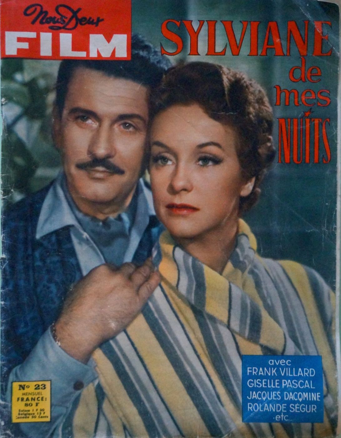 NOUS DEUX FILM magazine side cover Issue 23  1957